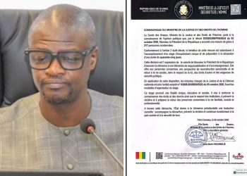 Guinée : 217 condamnés bénéficient de la grâce présidentielle sous condition de réinsertion (communiqué du ministère de la justice)